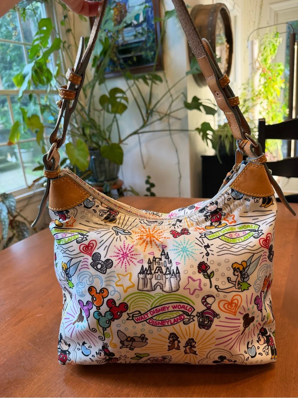 Dooney & Bourke Disney Parks Sketch Hobo Shoulder Bag Mickey Mouse Champsac
